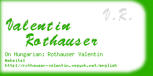 valentin rothauser business card